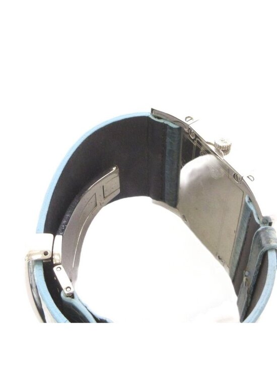 Versace Watch Quartz Analog 2 Hand Leather Band Medusa Light Blue Silver Color main image 8